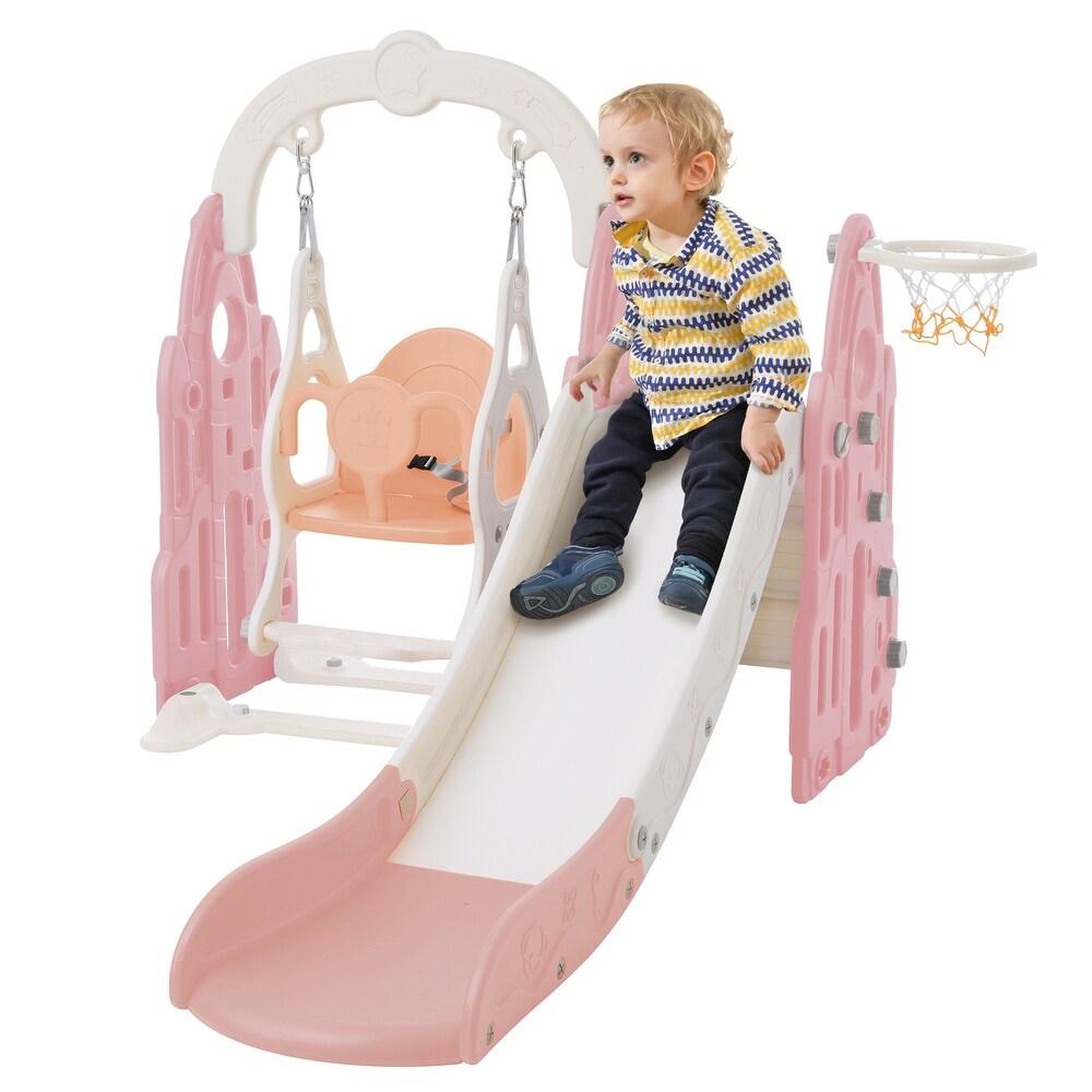 Toddler Slide and Swing Set 4 in 1