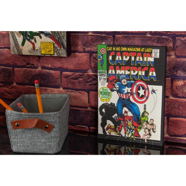 Geek Fuel Llc Marvel Comics Captain America 100 Comic Book Canvas Art Poster 9 X 5 Inches