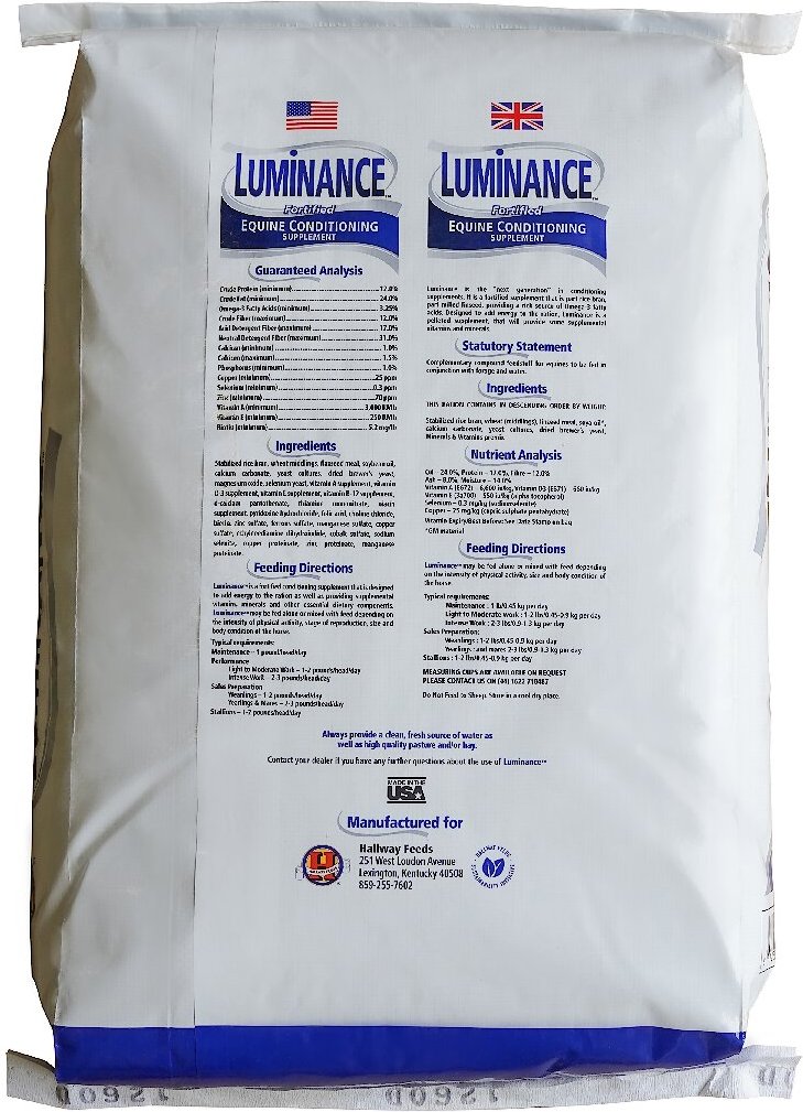 Hallway Feeds Luminance Fortified Equine Conditioning High Fat Horse Feed