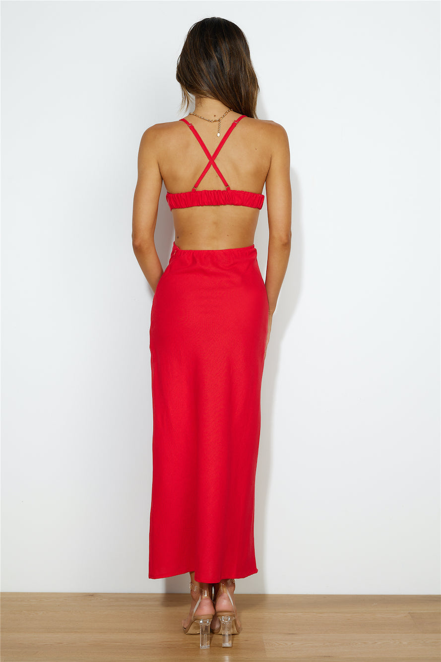 Count It In Maxi Dress Red