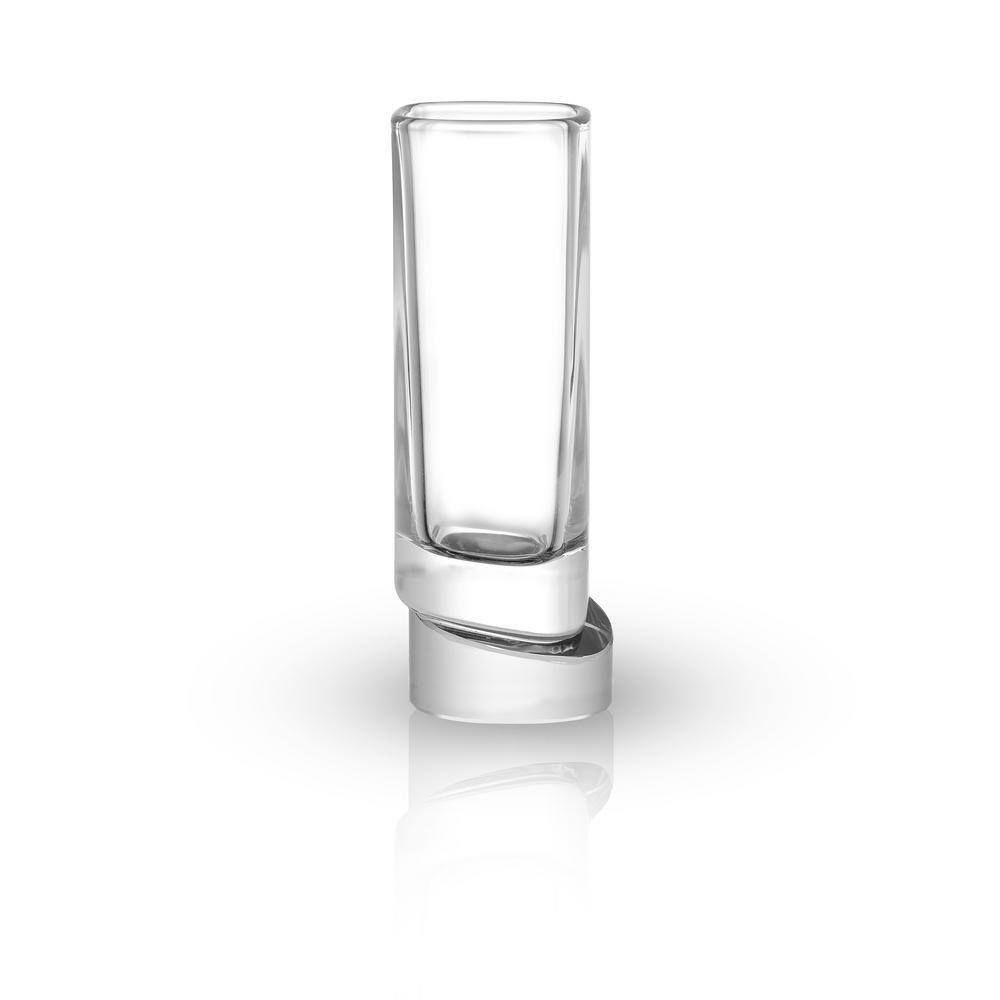 JoyJolt Aqua Vitae 1.5 oz. Off Base Square Shot Glasses (Set of 4) AQ10159