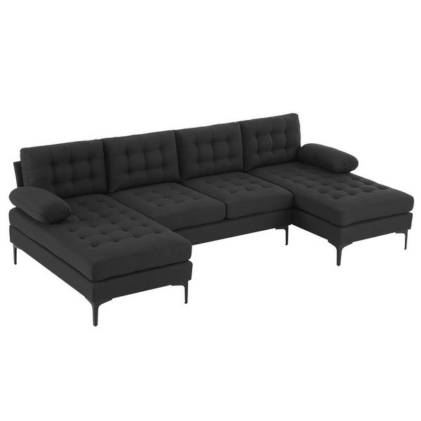 110'' 4-Seat U-Shaped Upholstered Sectional Sofa