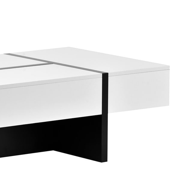 45.2'' Modern High Gloss Surface Coffee Table By Aoolive