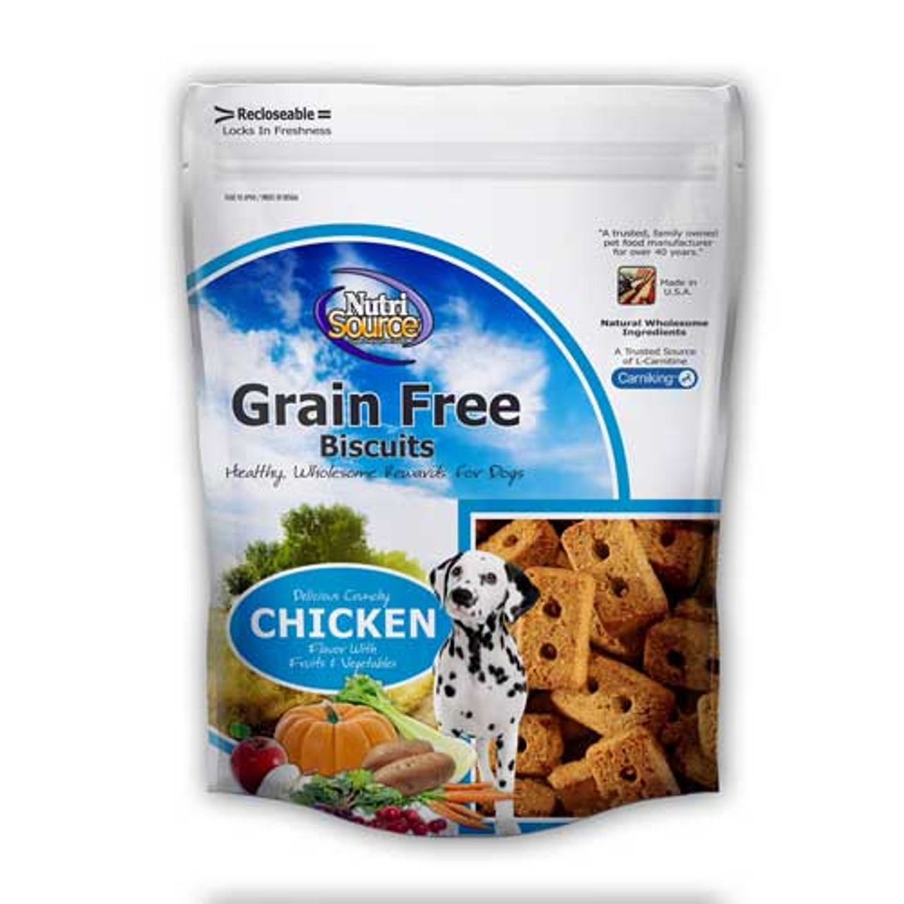 NutriSource Grain Free Chicken Dog Biscuits， 14 Oz.