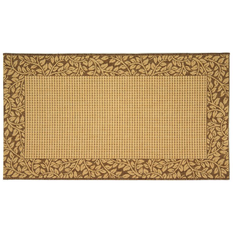 Safavieh Courtyard Leaves Wide Border Indoor Outdoor Rug