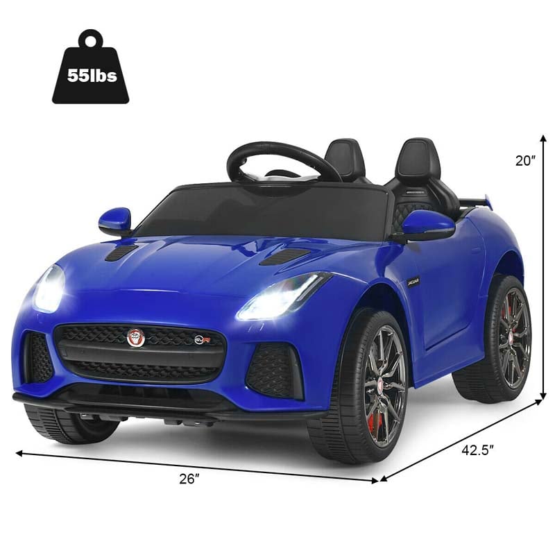 12V Jaguar F-Type SVR Licensed Kids Ride On Car, Battery Powered Riding Toy Car with Remote Control