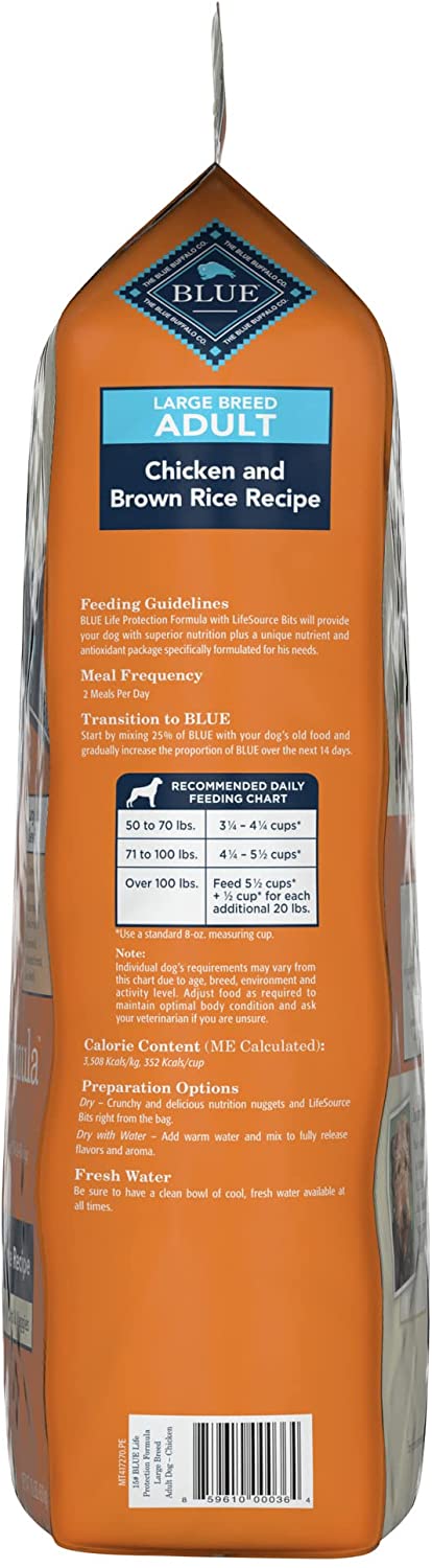 Blue Buffalo Life Protection Formula Natural Adult Large Breed Dry Dog Food 15 pound