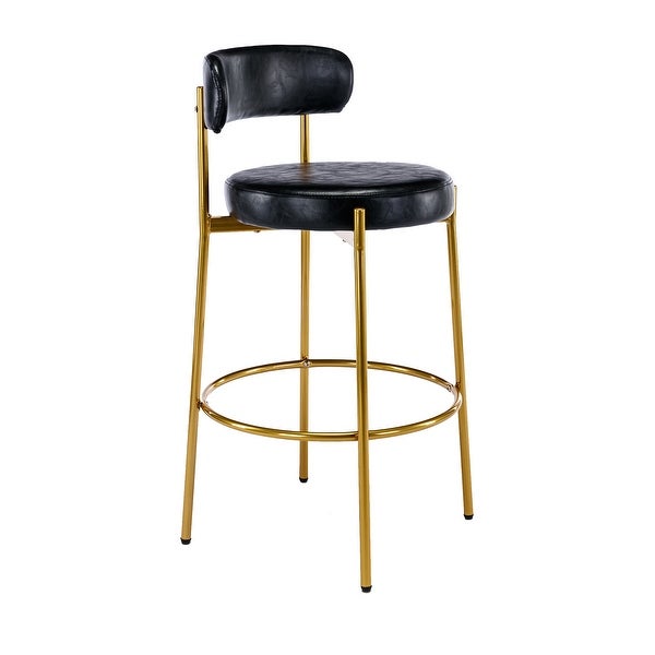 37.8 Inch Modern PU Bar Stool Height Stool Dining Chairs Set of 2