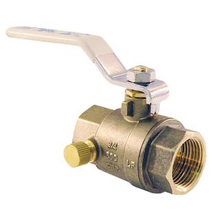 Apollo 34 in. Brass Ball Valve with Waste NPT Full-Port THD95A304