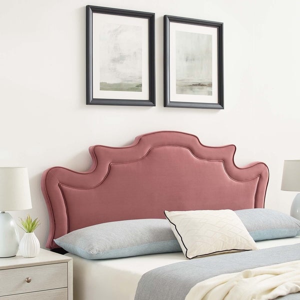 Evangeline Performance Velvet Twin Headboard - - 35485316