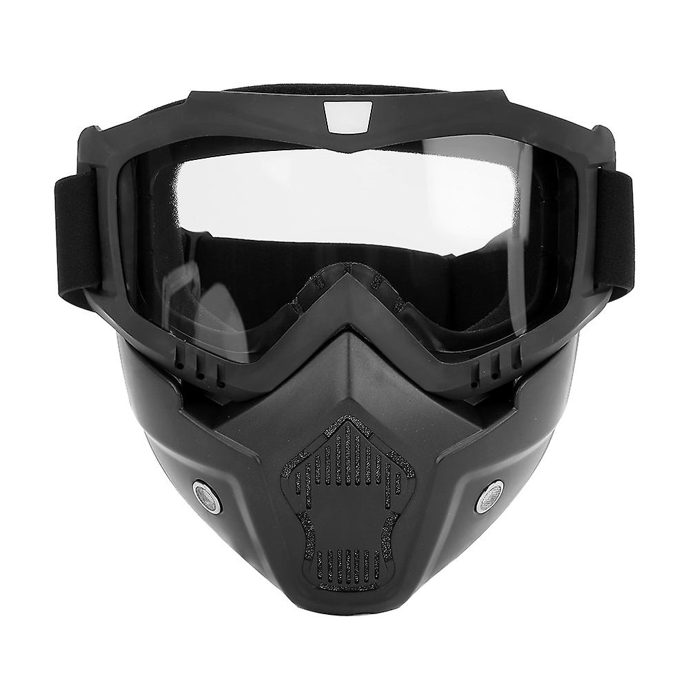 Anti Fog Safety Mask Full Face Mask Shock Resistance Protective Eye(black And Transparent