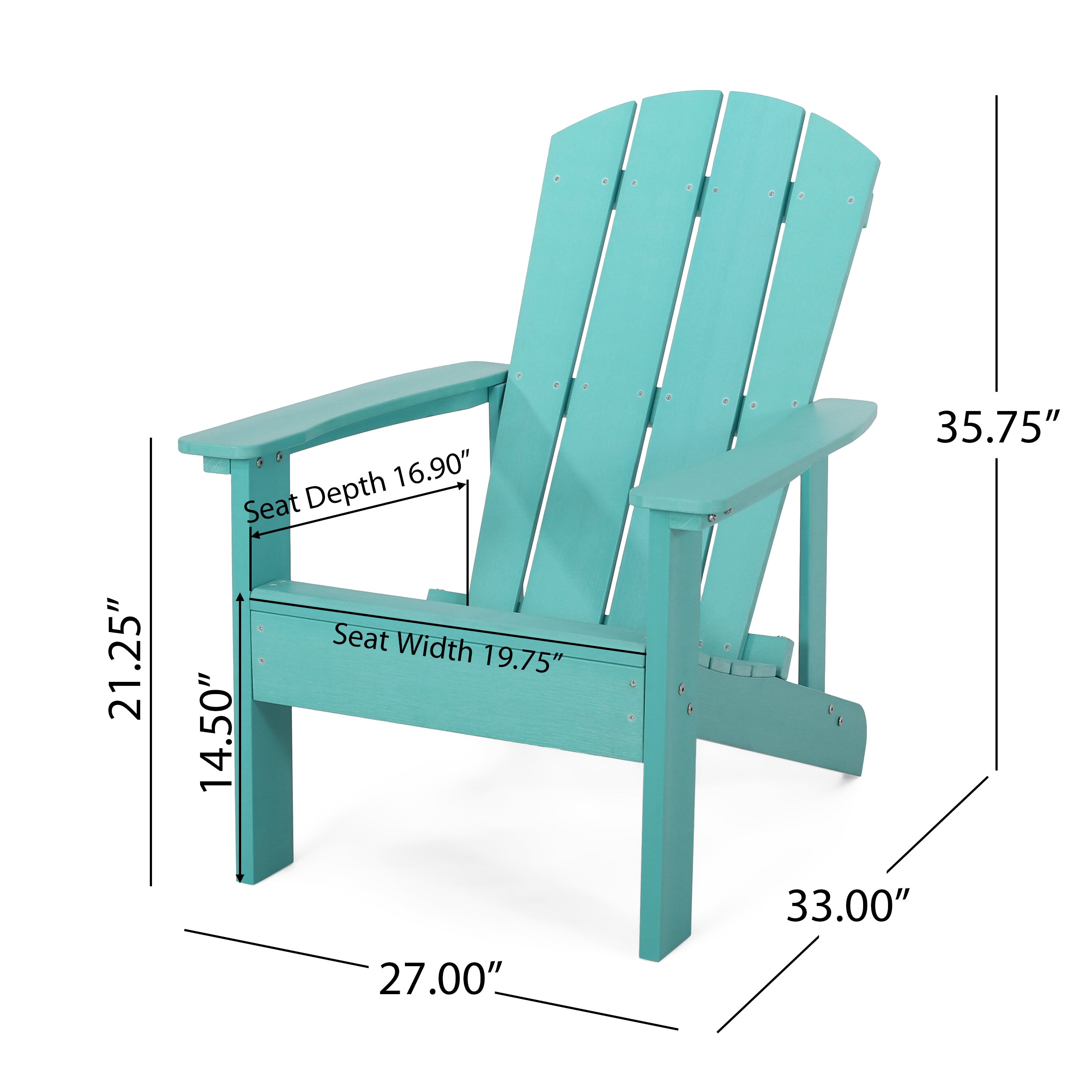 Anastasija Outdoor Faux Wood Adirondack Chair