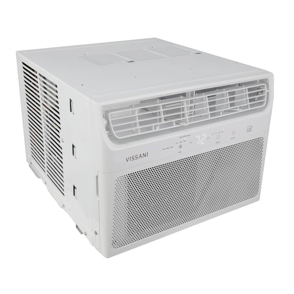 Vissani 10000 BTU 115-Volt Window Air Conditioner for 450 sq. ft. Rooms in White VWA10