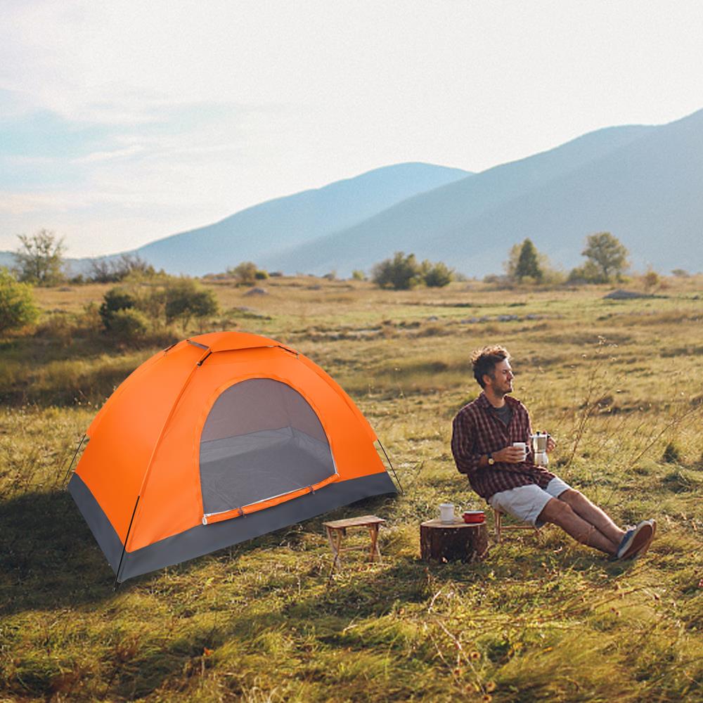 UBesGoo Automatic Pop Up Tent Waterproof Oxford Fabric Orange