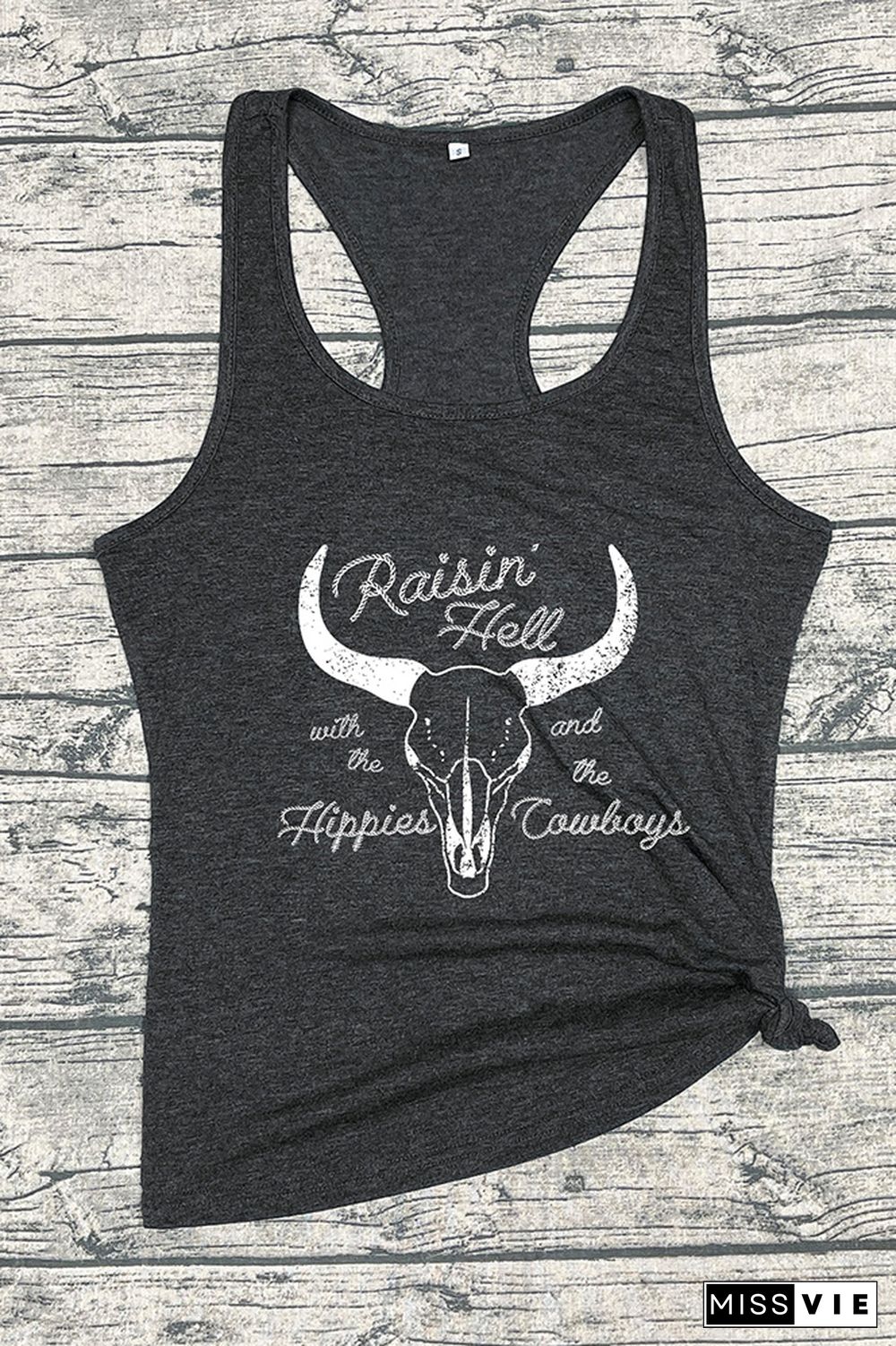 Raising hell with the hippies and the cowboys Tank Top Wholesale