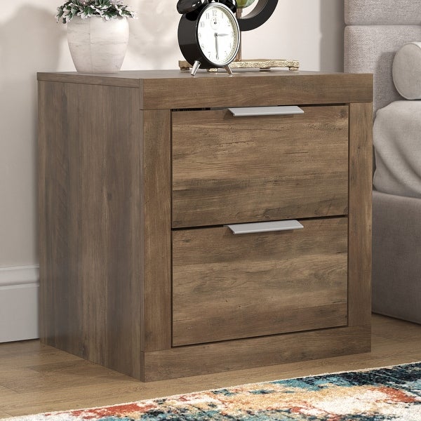 GALANO Furniture Harlowin 2-Drawer Bedside Table Cabinet Nightstand w/Drawers Storage (20.3 in. × 16.3 in. × 18.9 in.) - - 36761765