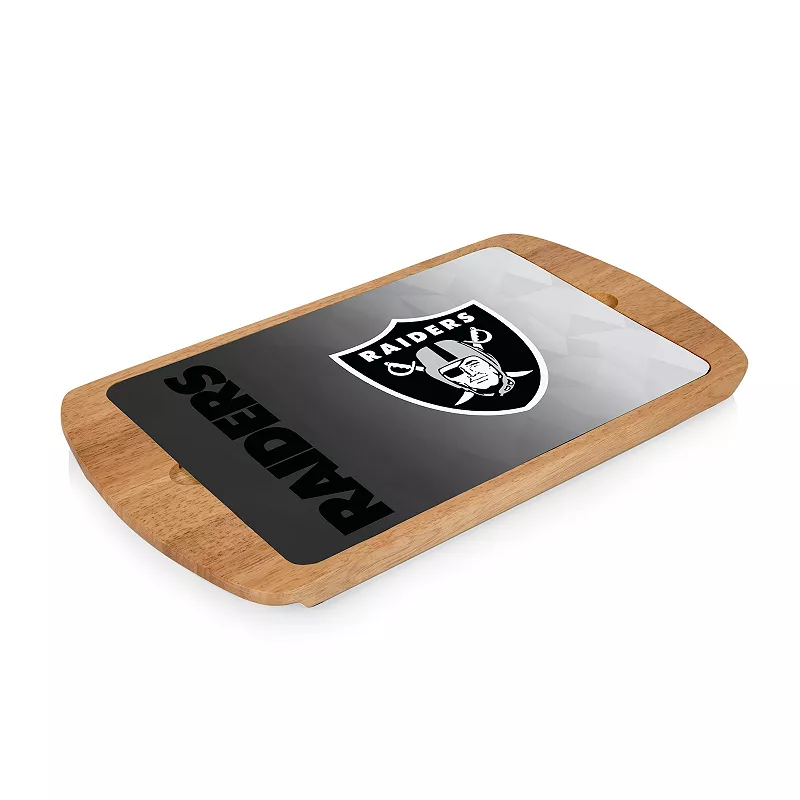 Picnic Time Las Vegas Raiders Billboard Glass Top Serving Tray