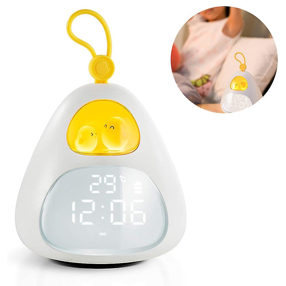 Alarm Clock For Kids，wake Up Light and Night Light With Usb Charger， Children's Sleep Trainer， Beenate Bedside Digital Alarm Clock For Bedroom For Baby