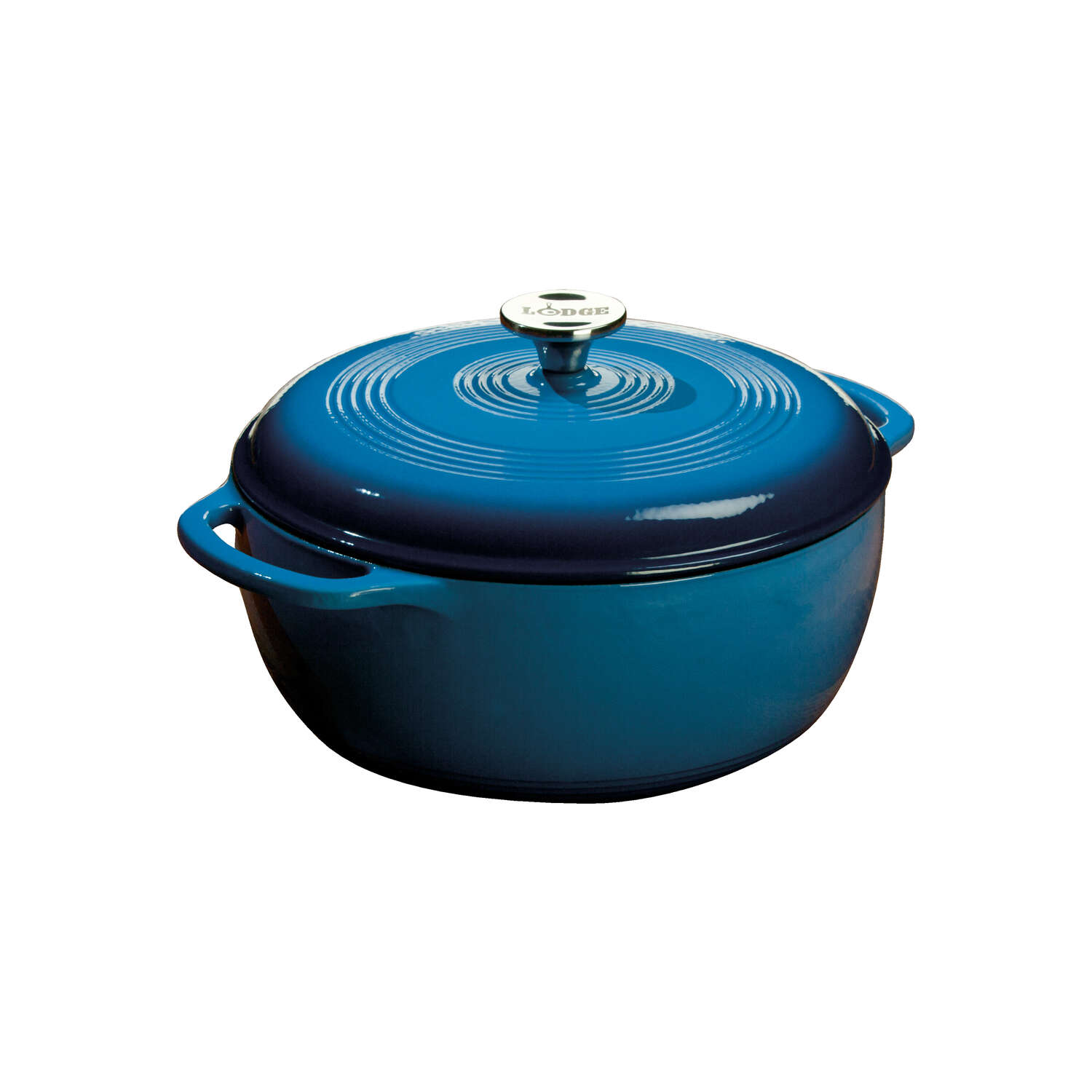 Lodge Logic Cast Iron Dutch Oven 10.5 in. 6 qt Blue