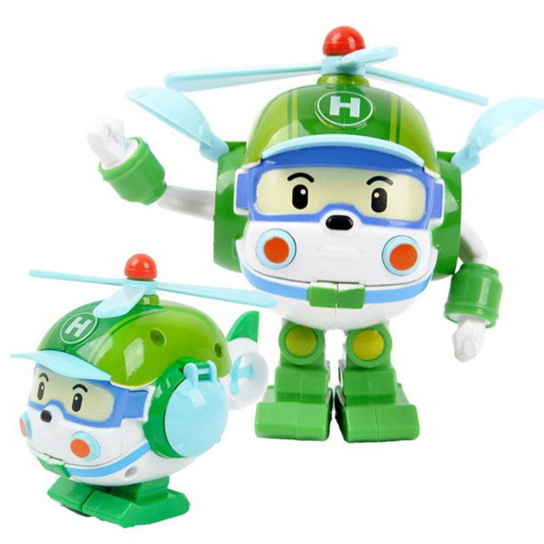 Cocobaby 4pcs/set Robocar Poli Toys， Transforming Toy Vehicle， Transforming Toy Figures， Super Robot， Toys Anime Action Figure Toys