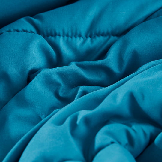 HIG Light Weight Down Alternative Comforter， Full/Queen， Turquoise， Reversible