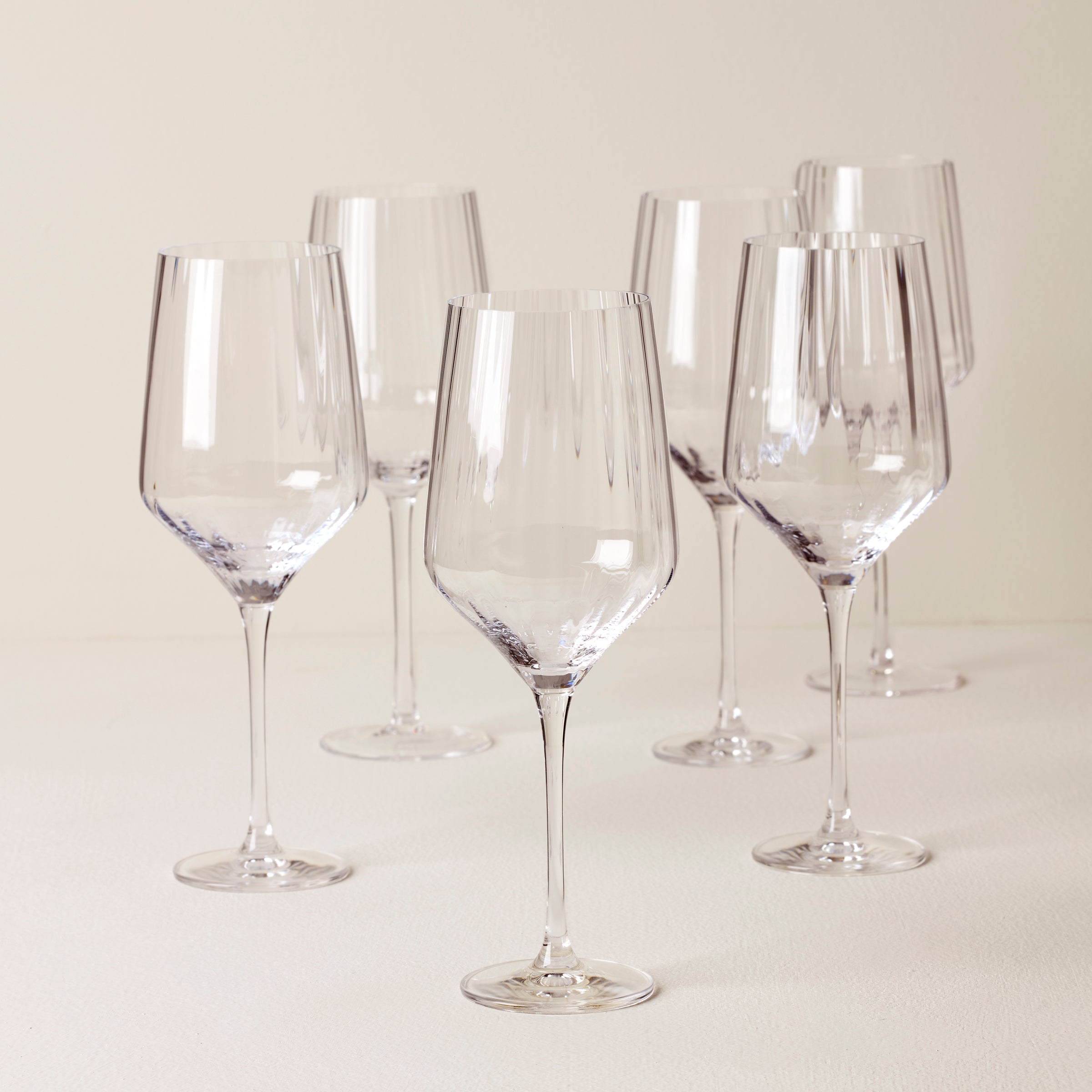 Tuscany Classics Angled Optic Wine Glasses, Set of