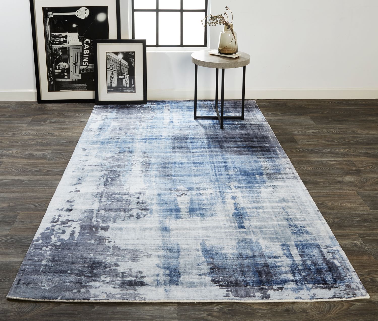 Cashel Hand Woven Misty Blue Rug by BD Fine