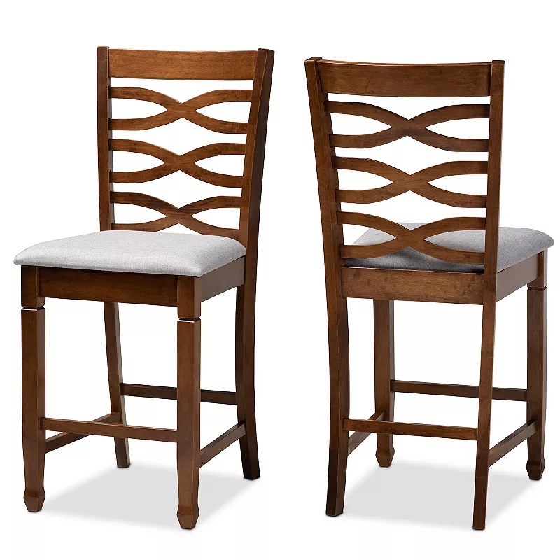 Baxton Studio Lanier Counter Stool 2-Piece Set