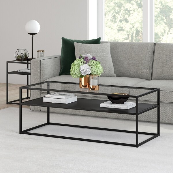 Ada Rectangular Coffee Table Blackened Bronze Finish