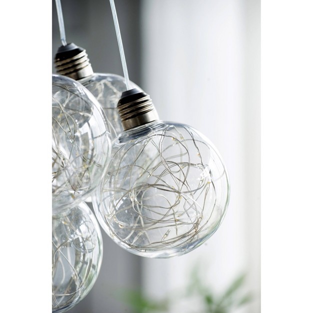 Drop Globes Chandelier Ceiling Light Clear A amp b Home