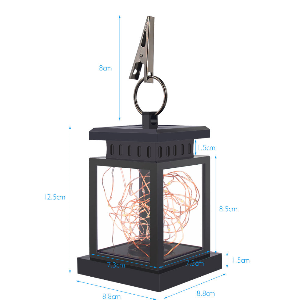 Topchances Metal Solar Outdoor Hanging Lantern