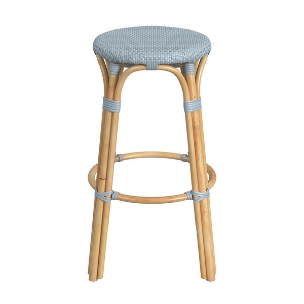 Tobias Rattan Round Bar Stool