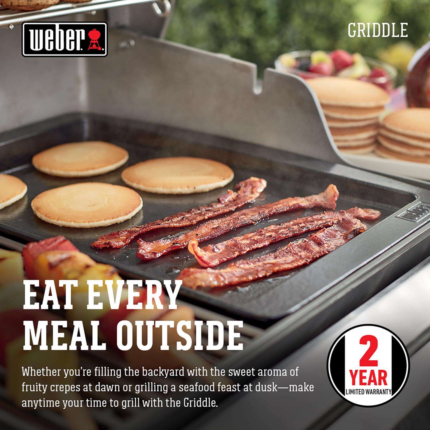 Weber Genesis Cast Iron/Porcelain Grill Top Griddle 18.9 in. L X 13.2 in. W 1 pk