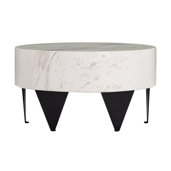 Mimi White Marble Coffee Table