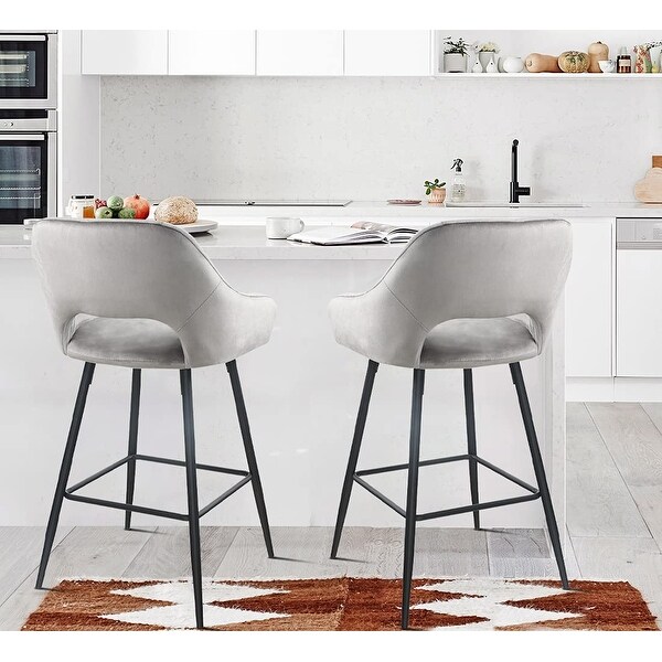 Sicotas Modern Bar Chairs High Dining Chairs (Set of 2) - N/A