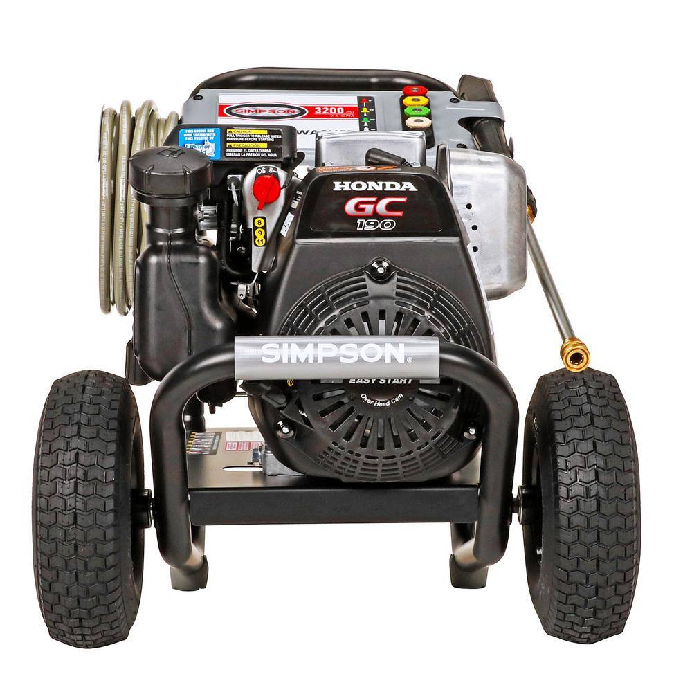 SIMPSON MegaShot 3200 PSI 2.5 GPM Gas Cold Water Pressure Washer with HONDA GC190 Engine (49-State) MSH3125-S