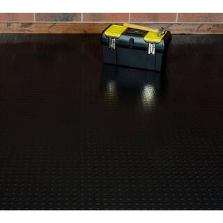 G-Floor Coin 7.5 ft. x 17 ft. Midnight Black Commercial Grade Vinyl Garage Flooring Cover and Protector GF75CN717MB