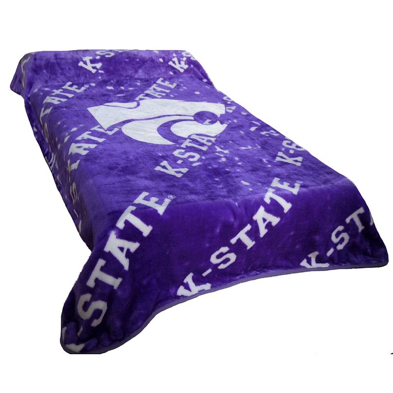 College Covers Kansas State Wildcats Raschel Throw Blanket