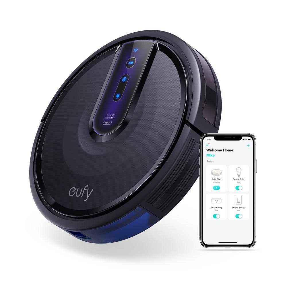 Eufy RoboVac 25C MAX Robotic Vacuum Cleaner with Wi-Fi Connected Compatible with Alexa and Google Assistant in Black T2132JQ1