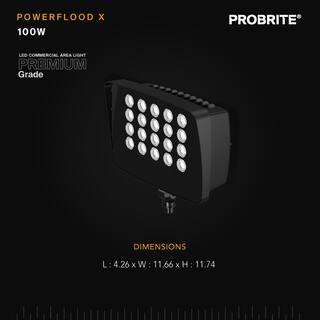 PROBRITE 400W Equivalent Integrated LED Bronze Outdoor High Output Flood Light 12000 Lumens 4000K Dusk-to-Dawn (2-Pack) PWRFX110-PC-4K-BZ-2PK