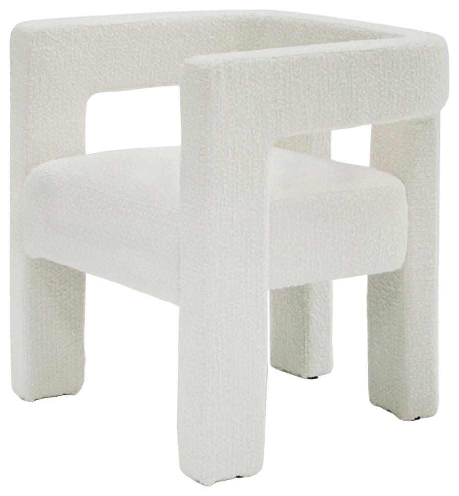 Modrest Drea Modern White Fabric Dining Chair   Transitional   Dining Chairs   by Vig Furniture Inc.  Houzz