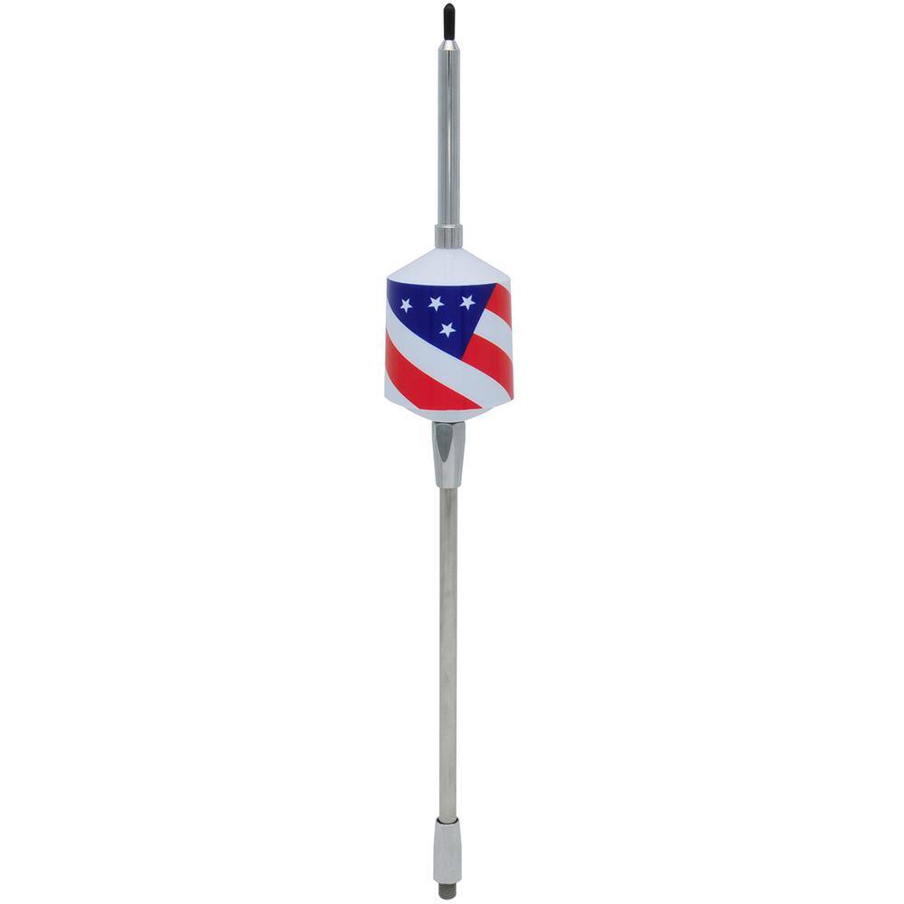 T2000 Antenna White with US Flag with 10 in. Shaft 305FLAG