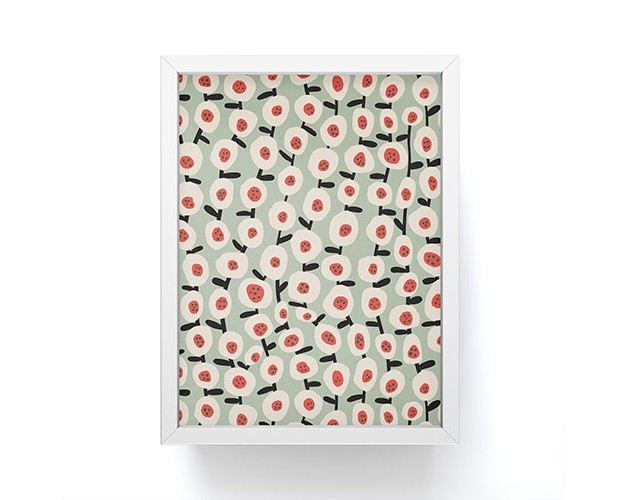 Alisa Galitsyna Dots And Flowers Framed Mini Art Print Society6