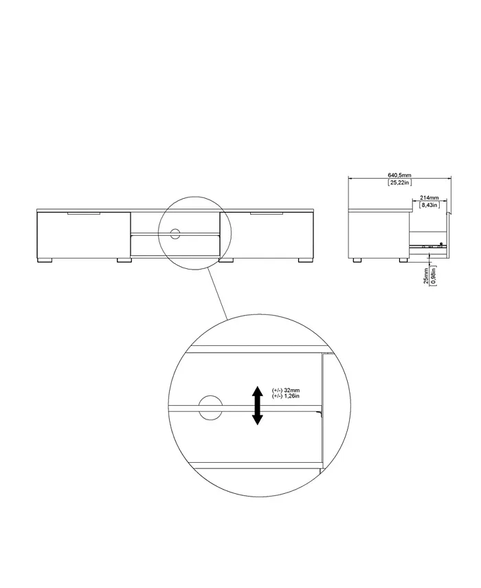 Tvilum Match 2-Drawer TV Stand