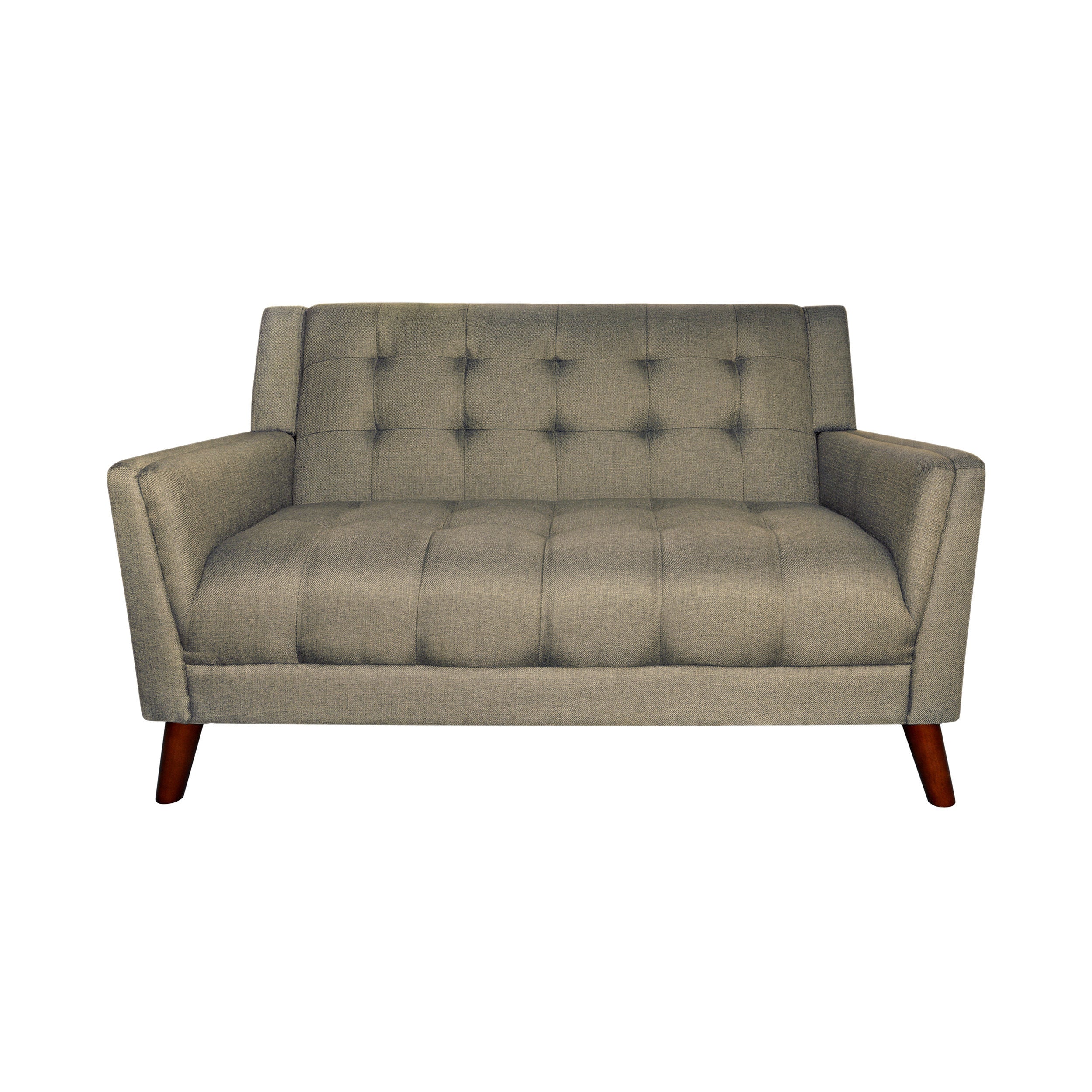 Anvith Mid Century Modern Fabric Loveseat