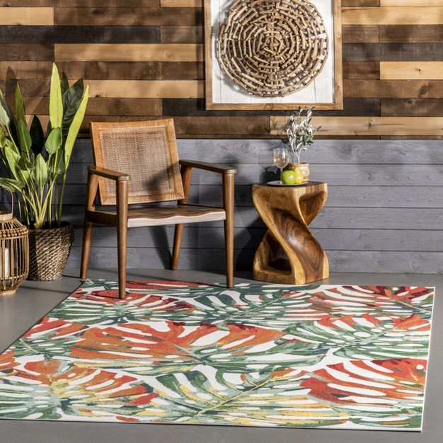 Nuloom Contemporary Floral Janice Indoor outdoor Patio Area Rug