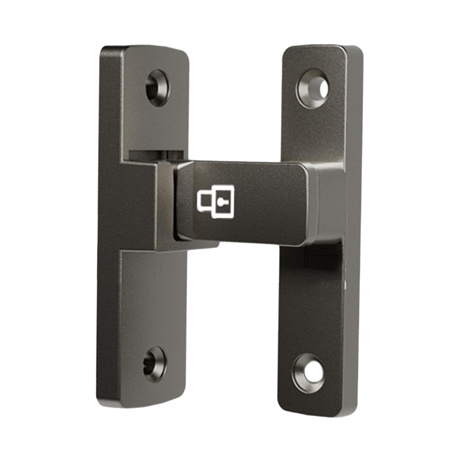 90 Degree Door Latch Guard Metal Safety Door Lock For Gate Home Garage Hotel Gray