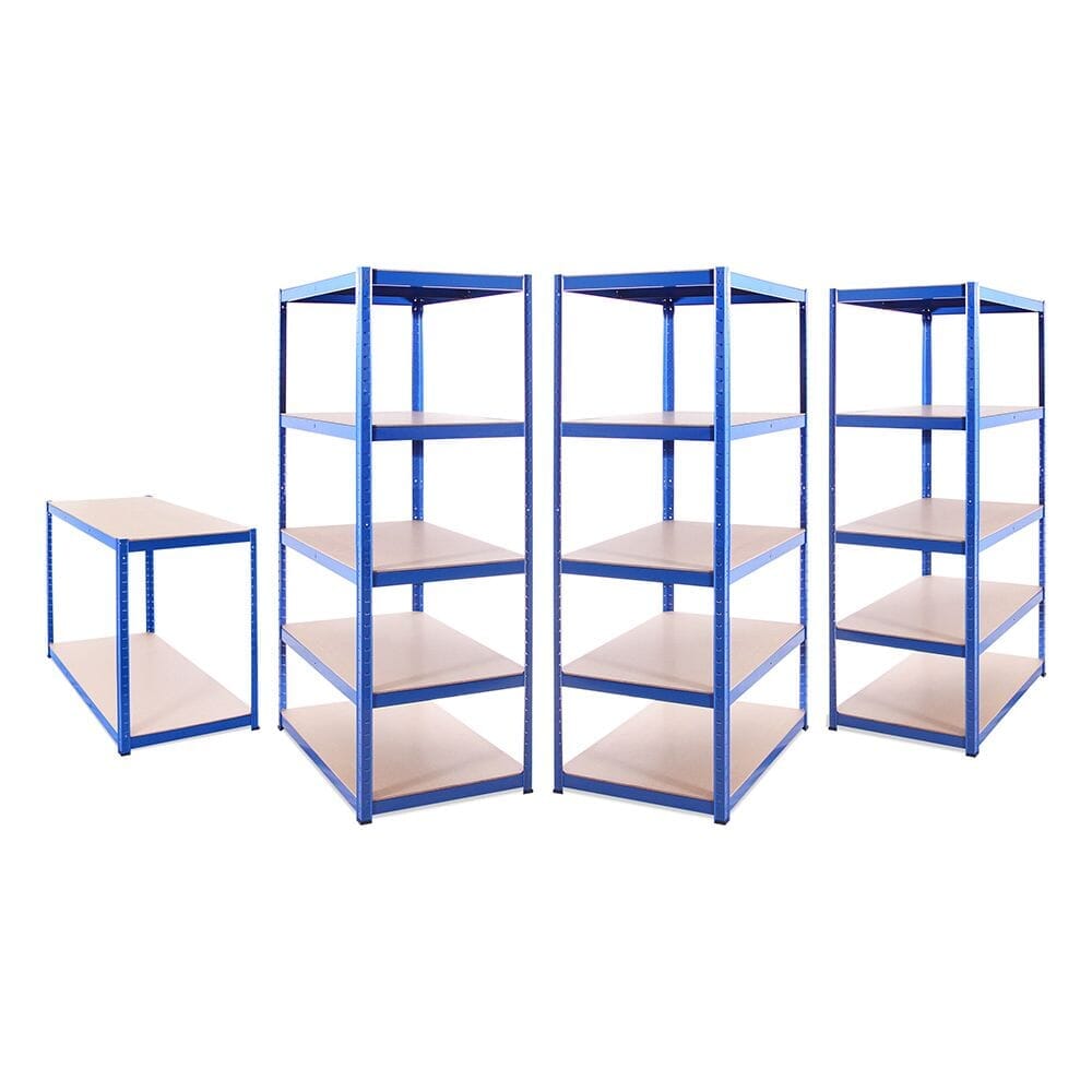 5 Tier Boltless Shelving Unit (set of 3) Plus Workbench