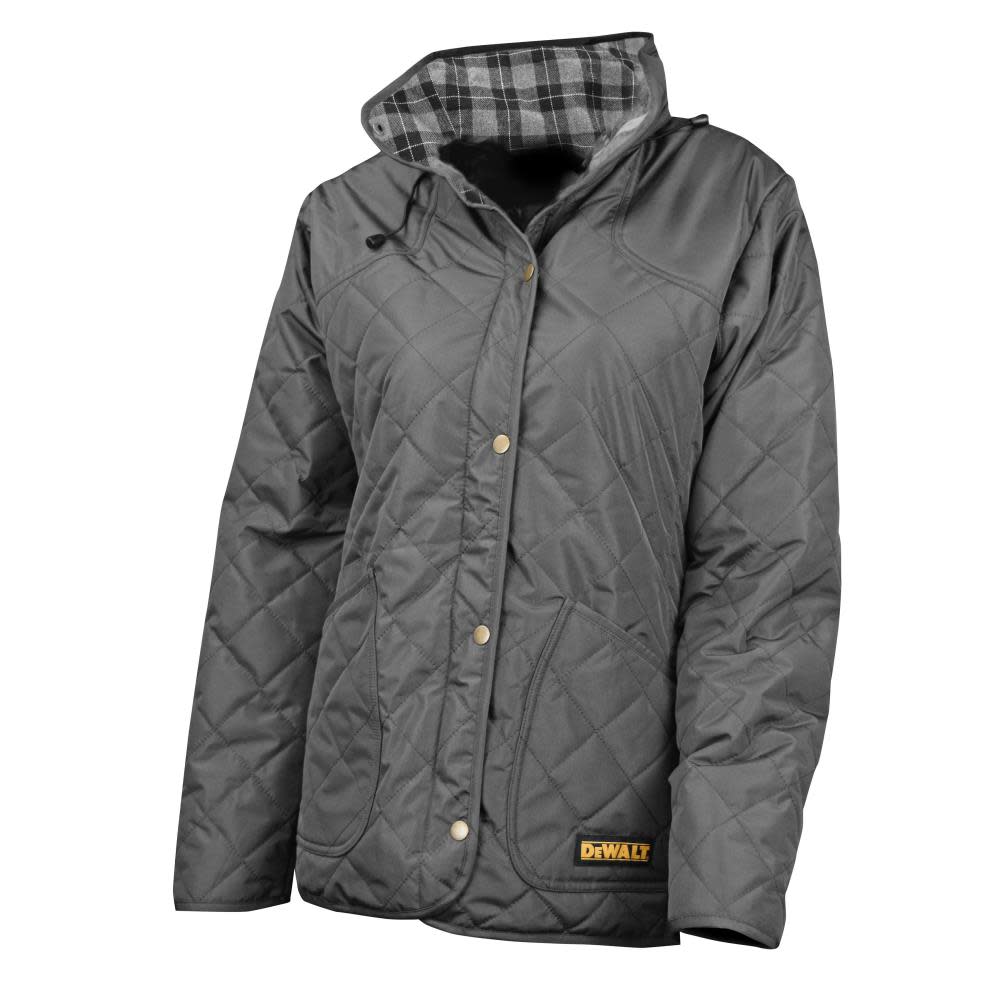 DEWALT Womens Flannel Lined Quilted Heated Kit Charcoal Jacket XL DCHJ084CD1-XL from DEWALT