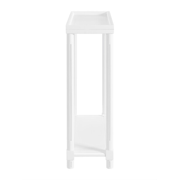 NewRidge Home Goods Harrison Narrow Side Table， White， Set of 2